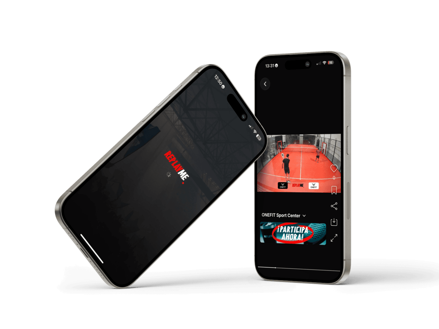 ReplayMe app screens showing game recording and replay